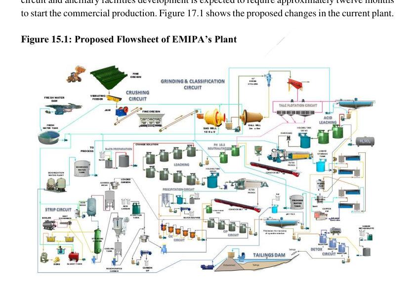 Figure 15.1: Proposed Flowsheet of EMIPA’s Plant