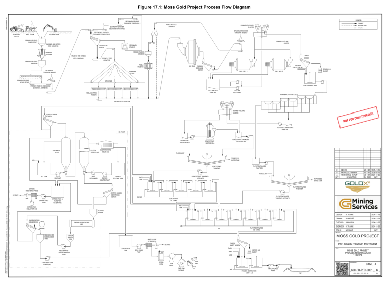 Moss Gold Project process flow diagram